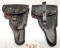 (2) P38 Black Leather Pistol Holsters