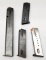 (3) Used S&W & (1) Marlin 9mm Pistol Mags
