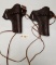 (2) New Stamped Leather Revolver Holsters