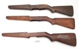 (3) Used M1 Garand Wood Rifle Stocks