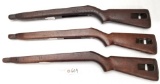 (3) Used M1 Carbine Wood Rifle Stocks