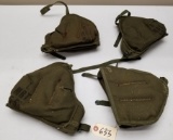 (4) US Military M3 Canvas Shoulder Pads