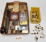 Assorted Military Medallions, Trinkets, & More