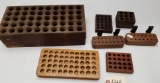 (7) Assorted Vintage Wooden Cartridge Blocks