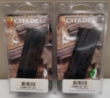 (2) New Citadel M-1911 9mm 8rd Mags