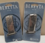 (2) New Beretta Nano 9mm 6rd Stainless Mags