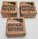 60rds Hornady Critical Defense 9mm 115Gr FTX Ammo