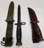 US BOC M7 Bayonet & Schrade Survival Knife