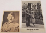 Hitler Portrait Photo & German Soldier Post Card