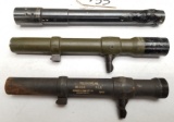 (3) Assorted Military Telescope Sights