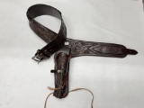 New Stamped Leather Gun Belt 44-50