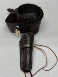 New Stamped Leather Gun Belt 44-50