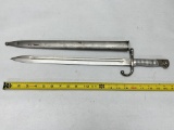 Argentine 1891 Bayonet W/ Matching # Scabbard