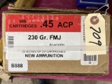 (500 Rds) 45acp Ammo 230gr FMJ