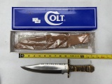 Colt Branded Fixed Blade Knife W/ Sheath