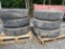 Lot of (6) Michelin 10.00/90R20 Tires On Rims