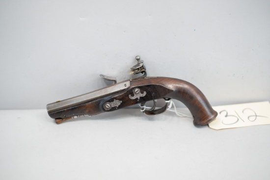 Ornate .58 Cal Black Powder Flintlock Pistol