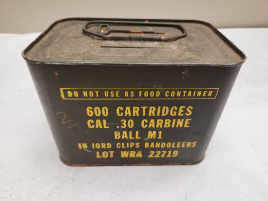 (600Rds.) .30 CARBINE BALL AMMO IN "SPAM CAN"