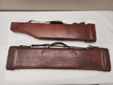 (2Pcs.) LEATHER SHOTGUN CASES