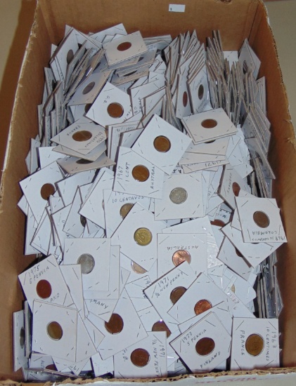 1000+ World Coins in 2"X2" Holders.