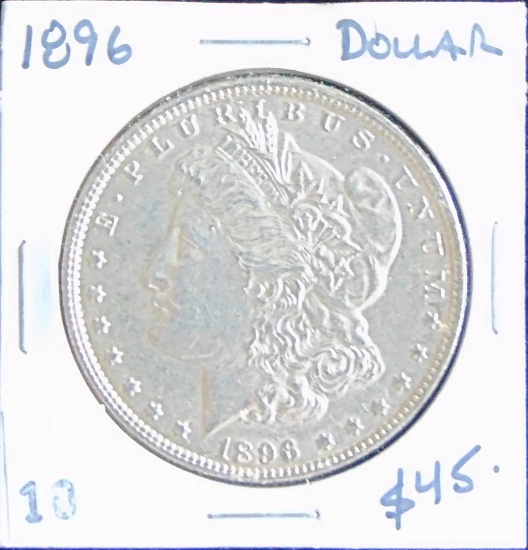 1896 Morgan Dollar XF-AU.