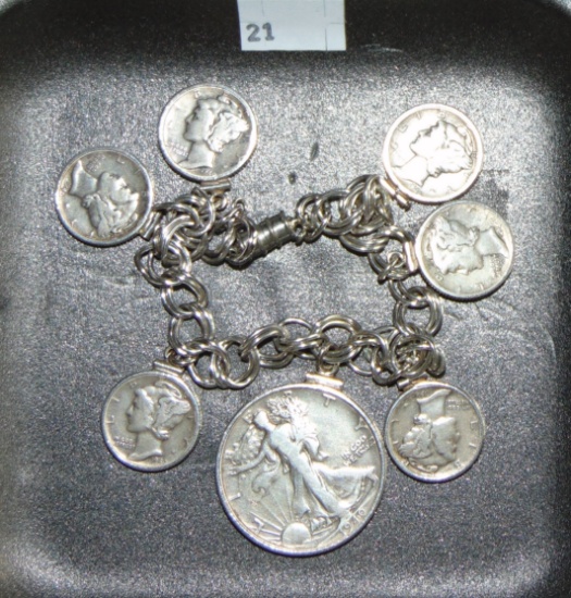 $1.10 face value 1940 Silver Coins in a Sterling
