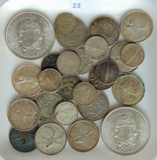3.14 Troy Oz. .500 Silver World Coins: Bermuda,