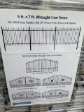 New Skid Lot Of 5'X7' Wrought Iron Fencing