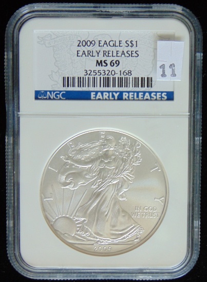 2009 NGC MS69 Silver Eagle (early releases).