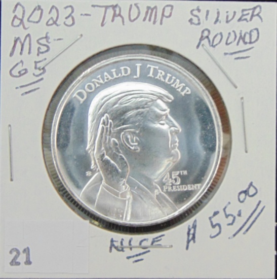 2023 Trump Silver Round 1 Troy Oz. .999