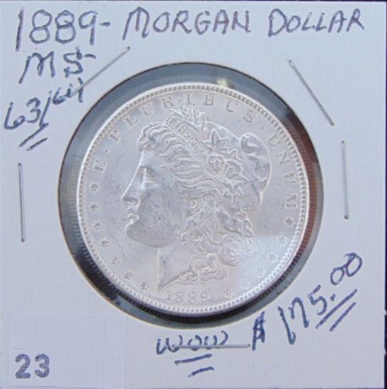 1889 Morgan Dollar MS+. Nice!