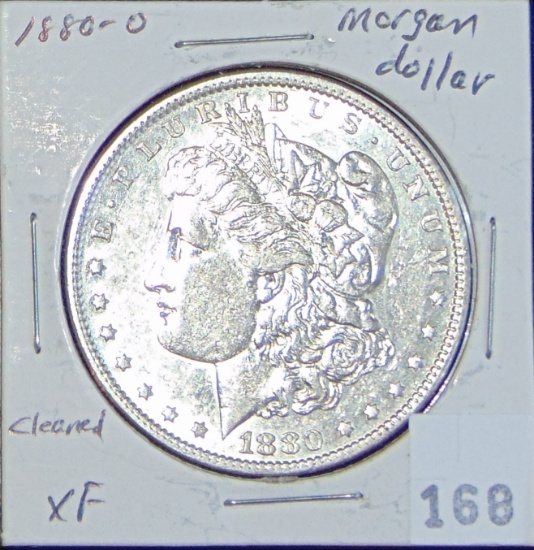 1880-O Morgan Dollar XF (cleaned).