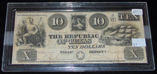 Series 1842? Republic of Texas $10 Note