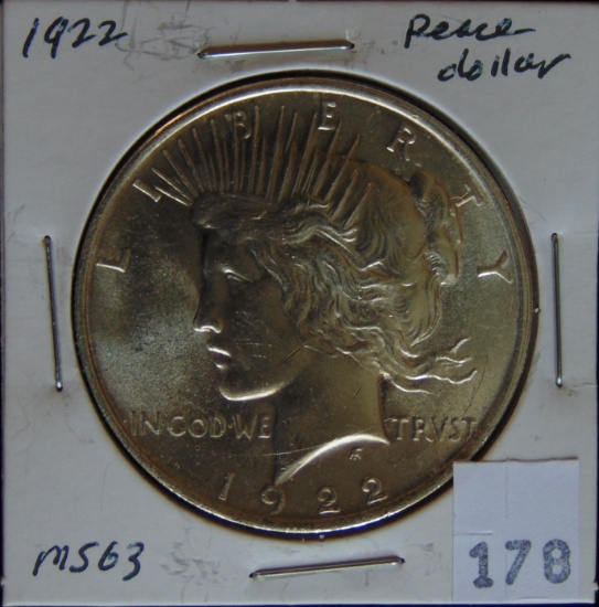 1922 Peace Dollar MS63
