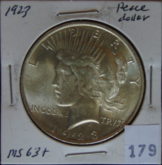 1923 Peace Dollar MS63+