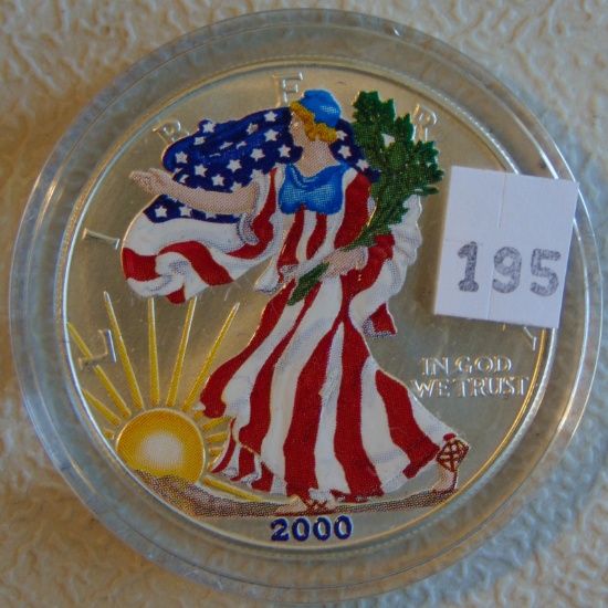 2000 Colorized Silver Eagle 1 Troy Oz. .999