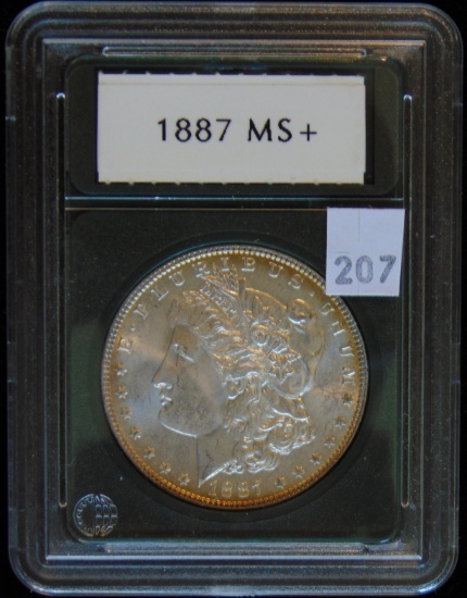 1887 Morgan Dollar MS+ (nicely toned).