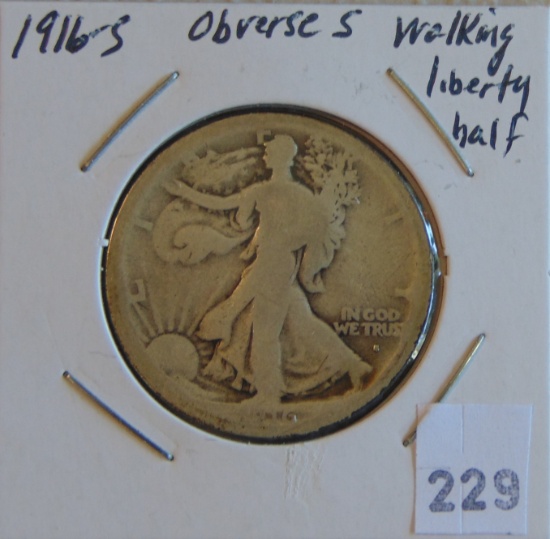 1916-S Walking Liberty Half Dollar (obverse mint