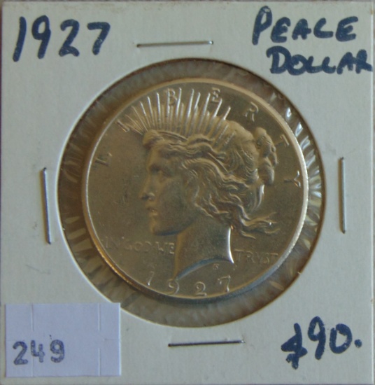 1927 Peace Dollar.