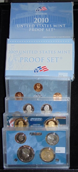 2009, 2010 U.S. Proof Sets.
