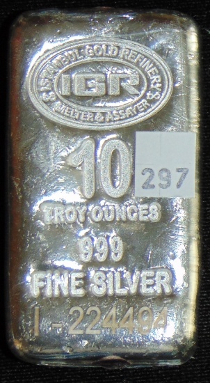 IGR 10 Oz. Silver Bar .999