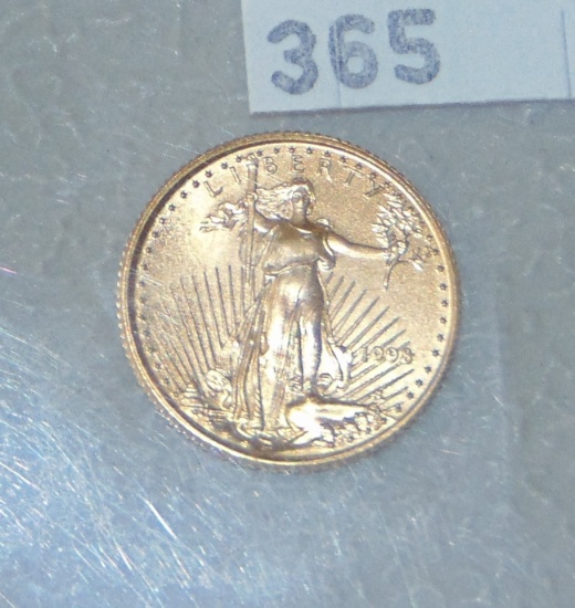 U.S. 1/10 Oz. Gold Eagle 1998 MS.