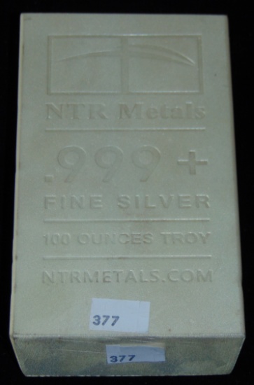 100 Oz. NTR Silver Bar .999