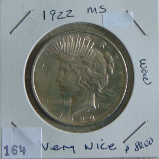 1922 Peace Dollar MS.