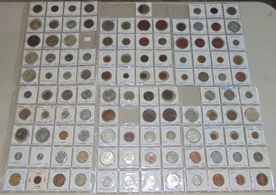 6 pages of World Coins (17 Silver coins).
