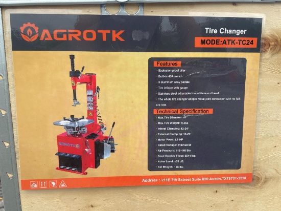 New AGT ATK-TC24 Tire Changer