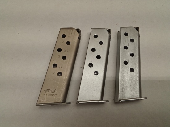 (3Pcs.) WALTHER PPK/S 7RD .380 ACP MAGAZINES