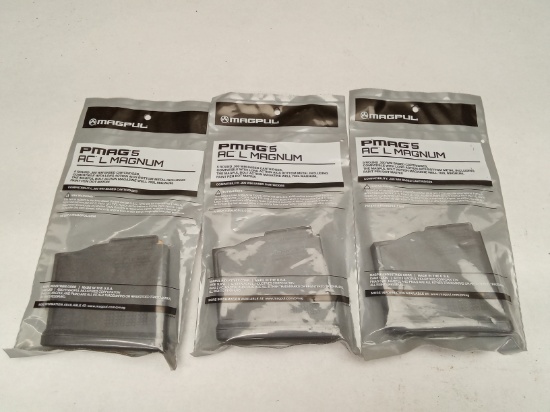 (3Pcs.) MAGPUL AC L MAGNUM 5RD MULTI CAL MAGS