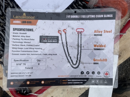 New Skid Lot Of Landhonor Chain Slings