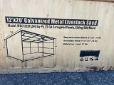 New 12X20 Galvanized Metal Livestock Shed